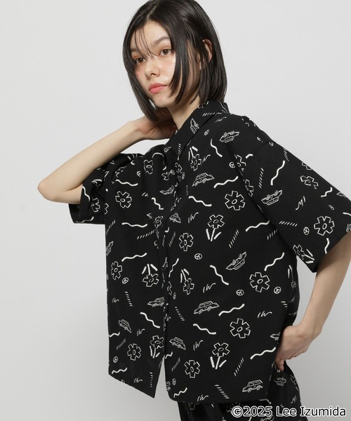niko and...(ニコアンド)の「【IZUMIDA LEE(イズミダ リー)】コラボ グラフィックパターンシャツ(シャツ/ブラウス・レディース・チャコール/オフホワイト・MEDIUM/LARGE)」の8枚目の写真
