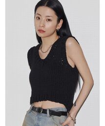 VEQUM】SHEER WAVING LAYER KNIT[品番：MKSW0063510]｜EMODA
