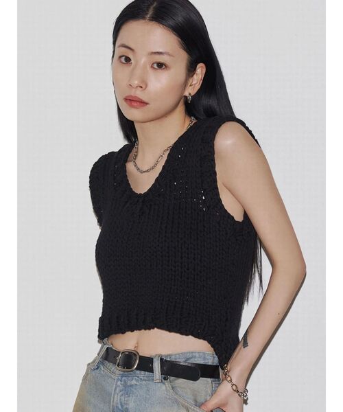 VEQUM(VEQUM)の「【VEQUM】HAND COMPACT KNIT(ニット/セーター・レディース・ブラック/ブラウン/アイボリー・FREE)」の4枚目の写真