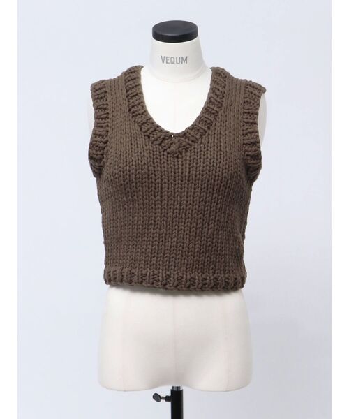 VEQUM（VEQUM）の「【VEQUM】HAND COMPACT KNIT（ニット/セーター・レディース・ブラック/ブラウン/アイボリー・FREE）」の8枚目の写真