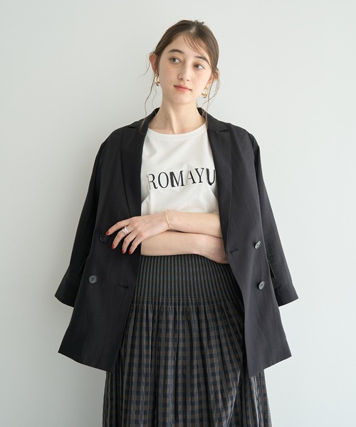 YECCA VECCA(イェッカヴェッカ)の「リバーシブルチェックフレアスカート(スカート・レディース・アイボリー/チャコールグレー・FREE)」の17枚目の写真
