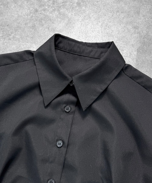 LVEU.（ラブユ.）の「【LVEU.】ウエストデザイン半袖クロップドシャツ / トップス シャツ 半袖 クロップド ショート 韓国 韓国ファッション ブラック ホワイト ブルー ZOZOTOWN限定（シャツ/ブラウス・レディース・ホワイト/ブラック/ブルー・FREE）」の11枚目の写真