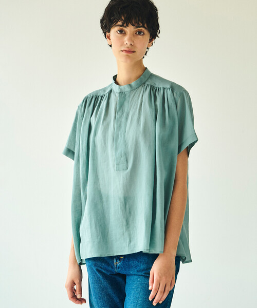 LE GLAZIK | ラミー スタンドカラープルオーバーシャツ WOMEN