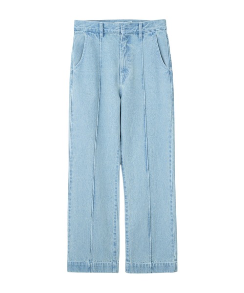 MILKFED.（ミルクフェド）の「CENTER PLEAT DETAIL DENIM PANTS（デニムパンツ・レディース・ブラック/ライトブルー・S/M）」の6枚目の写真