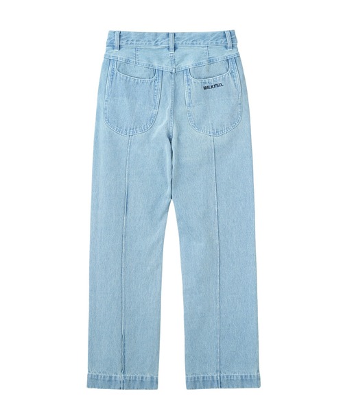 MILKFED.（ミルクフェド）の「CENTER PLEAT DETAIL DENIM PANTS（デニムパンツ・レディース・ブラック/ライトブルー・S/M）」の7枚目の写真