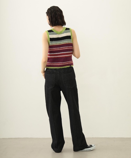 MILKFED.（ミルクフェド）の「CENTER PLEAT DETAIL DENIM PANTS（デニムパンツ・レディース・ブラック/ライトブルー・S/M）」の19枚目の写真