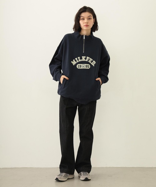 MILKFED.（ミルクフェド）の「CENTER PLEAT DETAIL DENIM PANTS（デニムパンツ・レディース・ブラック/ライトブルー・S/M）」の22枚目の写真