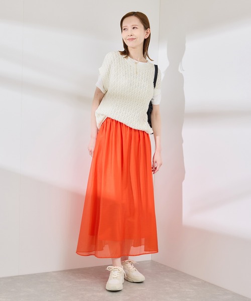 ROPE' PICNIC(ロペピクニック)の「ポップコーン編みニットベスト(ベスト・レディース・ホワイト/クリーム/ブルー系その他6・38)」の4枚目の写真