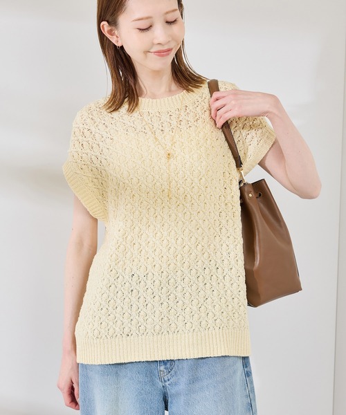 ROPE' PICNIC(ロペピクニック)の「ポップコーン編みニットベスト(ベスト・レディース・ホワイト/クリーム/ブルー系その他6・38)」の21枚目の写真