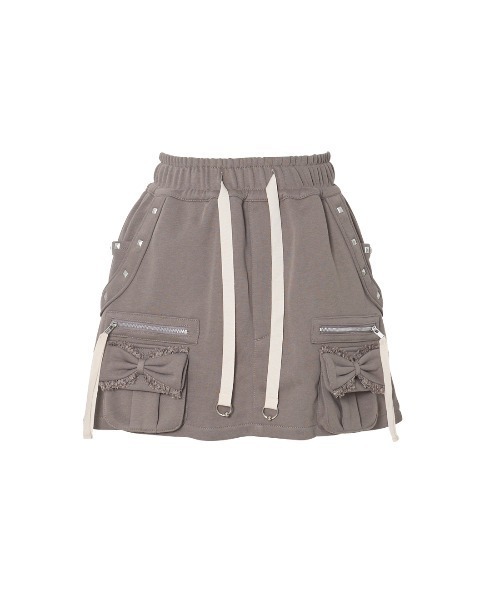スカート Ribbon pocket studded sweat skirt Ribbon pocket studded sweat skirt（スカート）｜AVENCHUMU