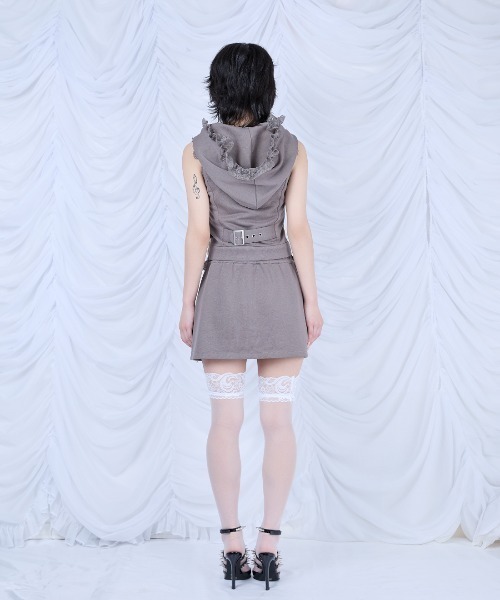 Ribbon pocket studded sweat skirt（スカート）｜AVENCHUMU