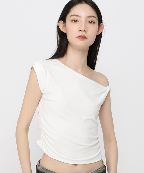 3.3 Field Trip （3.3フィールドトリップ）の「3.3 Field Trip／アシメワンショルT（Tシャツ/カットソー・レディース・ブラック/ホワイト/レッド・FREE）」の7枚目の写真