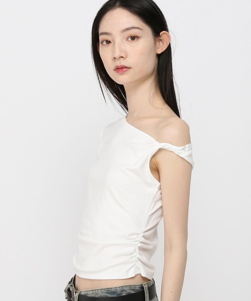 3.3 Field Trip （3.3フィールドトリップ）の「3.3 Field Trip／アシメワンショルT（Tシャツ/カットソー・レディース・ブラック/ホワイト/レッド・FREE）」の8枚目の写真