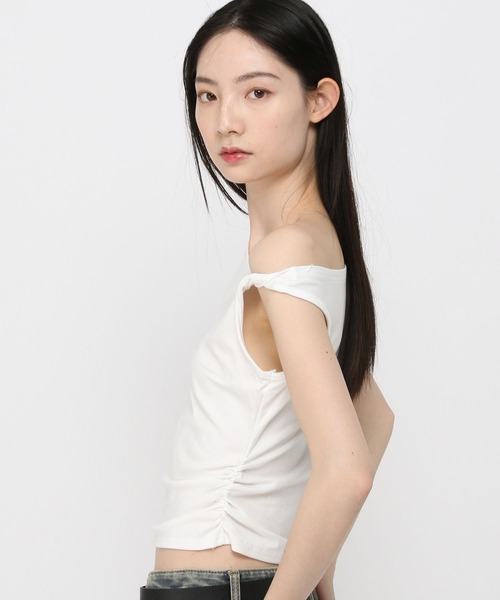 3.3 Field Trip （3.3フィールドトリップ）の「3.3 Field Trip／アシメワンショルT（Tシャツ/カットソー・レディース・ブラック/ホワイト/レッド・FREE）」の9枚目の写真