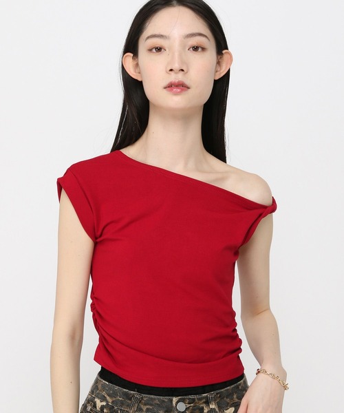 3.3 Field Trip （3.3フィールドトリップ）の「3.3 Field Trip／アシメワンショルT（Tシャツ/カットソー・レディース・ブラック/ホワイト/レッド・FREE）」の20枚目の写真