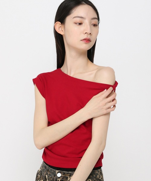 3.3 Field Trip （3.3フィールドトリップ）の「3.3 Field Trip／アシメワンショルT（Tシャツ/カットソー・レディース・ブラック/ホワイト/レッド・FREE）」の21枚目の写真