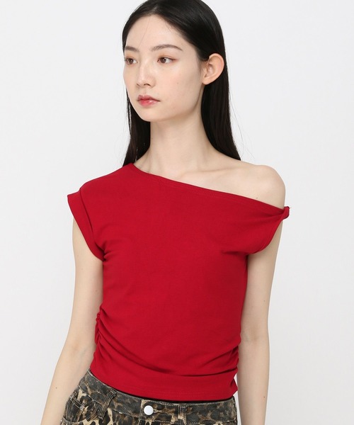 3.3 Field Trip （3.3フィールドトリップ）の「3.3 Field Trip／アシメワンショルT（Tシャツ/カットソー・レディース・ブラック/ホワイト/レッド・FREE）」の22枚目の写真