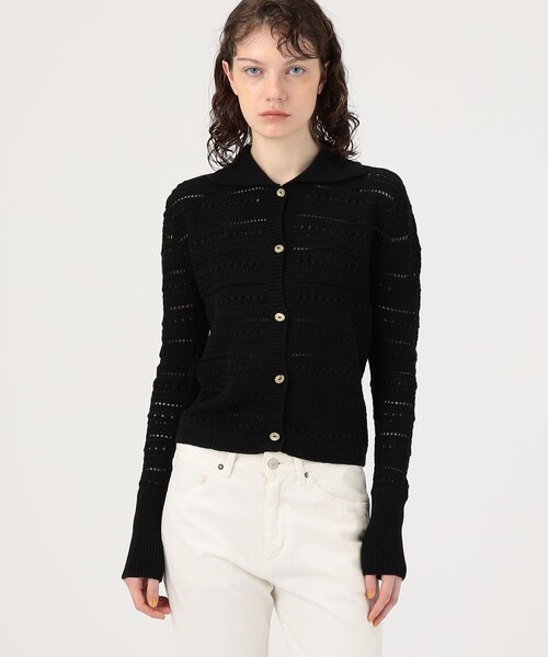 TOMORROWLAND （トゥモローランド）の「OLISTIC The Label CROCHET CARDIGAN（カーディガン/ボレロ・レディース・ブラック・S）」の3枚目の写真