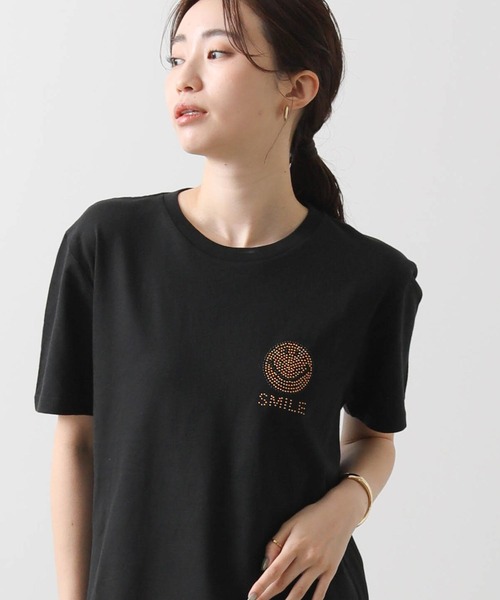 Gready Brilliant 半袖 カットソー レース ブラック Gready Brilliant tシャツ 袖3Dレースパフ5ブ袖カットソー