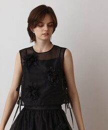 GRACE CONTINENTAL | メッシュフラワートップ(その他トップス)