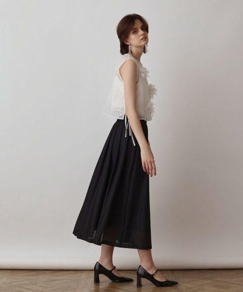 GRACE CONTINENTAL(グレースコンチネンタル)の「メッシュフラワートップ(その他トップス・レディース・ブラック/ホワイト・36/38)」の7枚目の写真