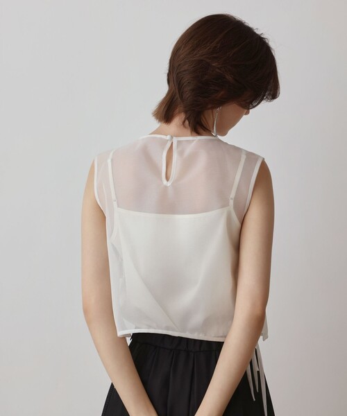 GRACE CONTINENTAL(グレースコンチネンタル)の「メッシュフラワートップ(その他トップス・レディース・ブラック/ホワイト・36/38)」の9枚目の写真