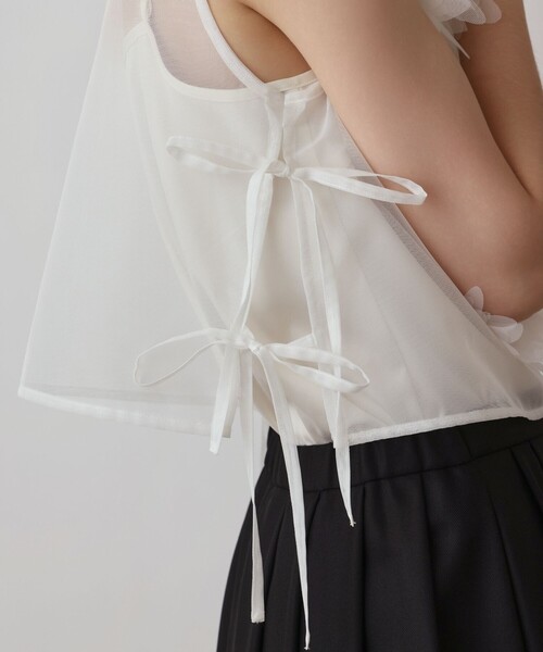 GRACE CONTINENTAL(グレースコンチネンタル)の「メッシュフラワートップ(その他トップス・レディース・ブラック/ホワイト・36/38)」の12枚目の写真