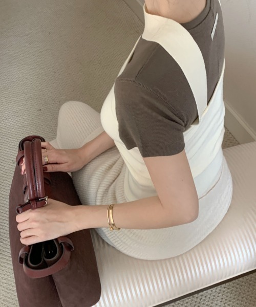 gossip!ロサンゼルス(ゴシップロサンゼルス)の「チョーカー風ストラップ チューブトップ(チューブトップ・レディース・オフホワイト/ブラック・FREE)」の5枚目の写真