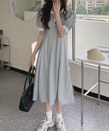 衿、袖配色ﾎﾟﾛﾜﾝﾋﾟｰｽ