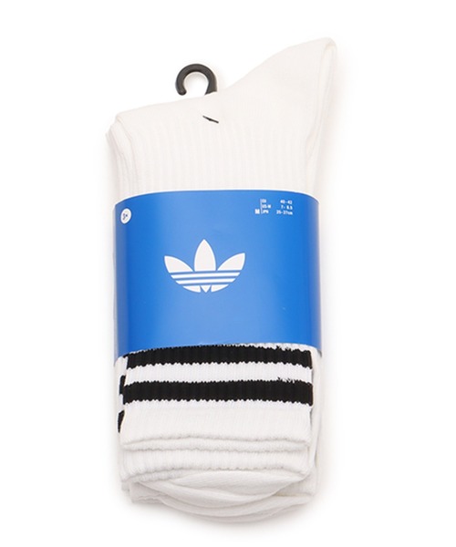 adidas(アディダス)の「adidas 3S CREW S 3P / アディダス 3 ストライプ クルー ソックス 3P(ソックス/靴下・メンズ・ホワイト・S/M/L)」の5枚目の写真