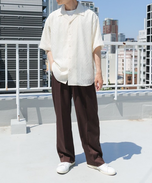ITEMS URBANRESEARCH（アイテムズ アーバンリサーチ）の「ウェーブカッティングオープンカラーシアーシャツ（シャツ/ブラウス・メンズ・オフホワイト/ブラック・MEDIUM/LARGE）」の14枚目の写真