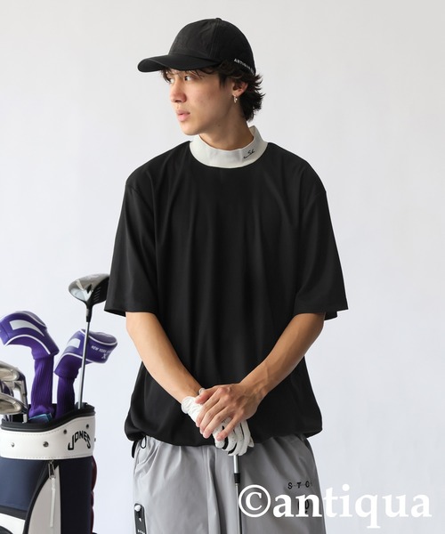 antiqua(アンティカ)の「異素材ハイネックカットソートップス(Tシャツ/カットソー・レディース・ホワイト/ブラック・ML/LXL/SM)」の11枚目の写真