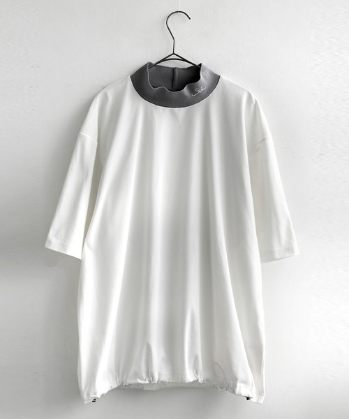 antiqua(アンティカ)の「異素材ハイネックカットソートップス(Tシャツ/カットソー・レディース・ホワイト/ブラック・ML/LXL/SM)」の15枚目の写真