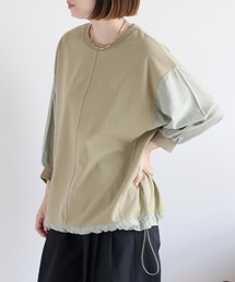 cepo | 切り替えボリュームスリーブ シアードロストプルオーバーTee(Tシャツ/カットソー)