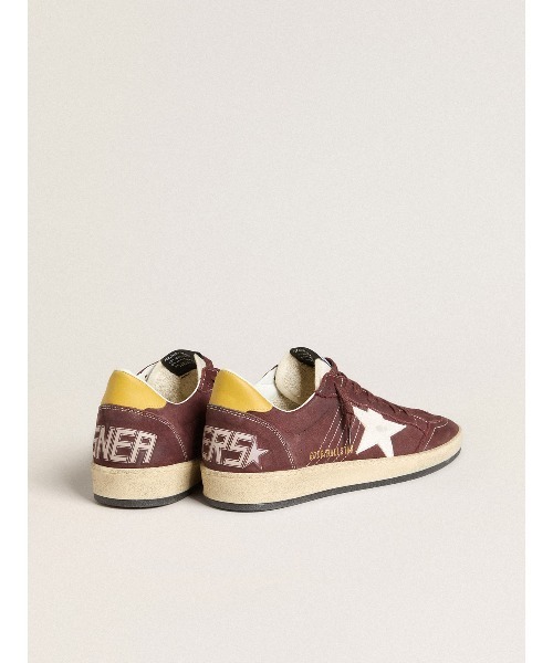 GOLDEN GOOSE（ゴールデングース）の「Ball Star メンズ ヌバックレザー（チョコレートブラウン） レザースター＆ヒールタブ（スニーカー・メンズ・ボルドー・43/42/44/39/40/41）」の4枚目の写真