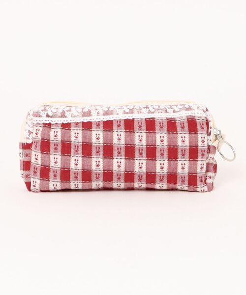 セール】Mignonjour/さくらんぼチェック柄ペンケース M2773