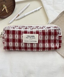 Mignonjour（ミニョンジュール）の「Mignonjour/さくらんぼチェック柄ペンケース M2773（ペン類）」