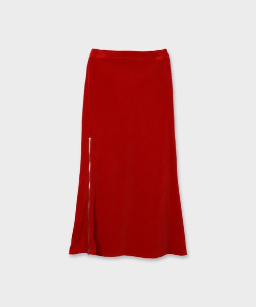 CINOH(チノ)の「CORDUROY MARMAID SKIRT(スカート・レディース・レッド/サックスブルー・36/38)」の3枚目の写真
