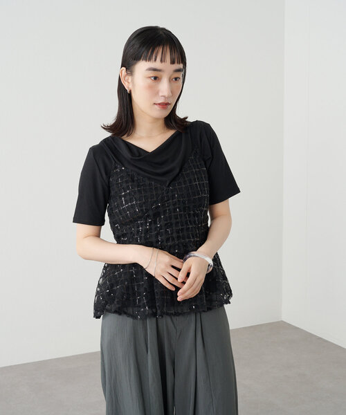 12/5までの期間限定値下げOmekashi 花柄刺繍 キャミソール 黒【新品】 12/5までの期間限定値下げOmekashi 花柄刺繍 キャミソール 黒