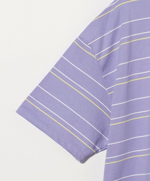 wonderland(ワンダーランド)の「<wonderland>ストライプ Tシャツ(Tシャツ/カットソー・メンズ・ライラック/ブラック・L/M)」の5枚目の写真