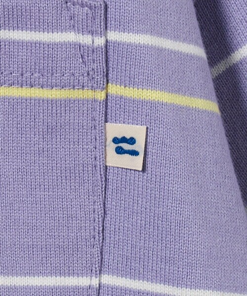 wonderland(ワンダーランド)の「<wonderland>ストライプ Tシャツ(Tシャツ/カットソー・メンズ・ライラック/ブラック・L/M)」の7枚目の写真