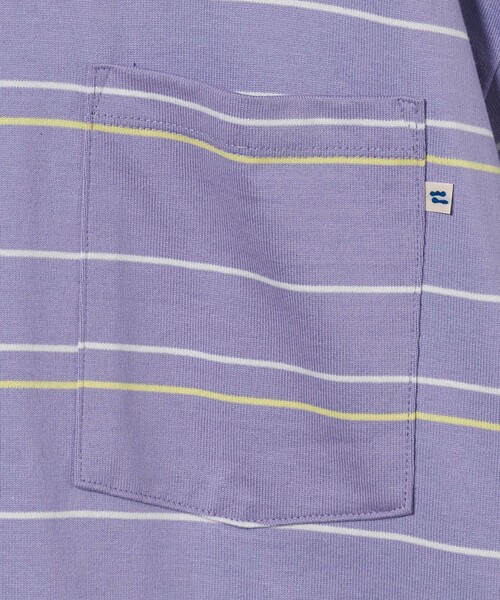 wonderland(ワンダーランド)の「<wonderland>ストライプ Tシャツ(Tシャツ/カットソー・メンズ・ライラック/ブラック・L/M)」の8枚目の写真