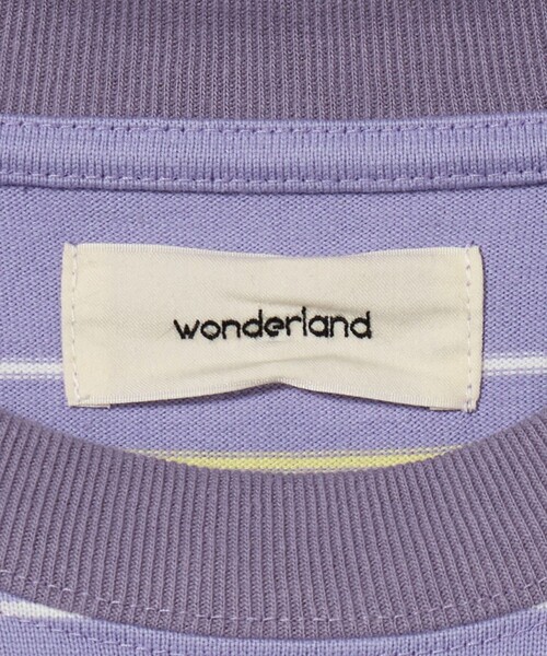 wonderland(ワンダーランド)の「<wonderland>ストライプ Tシャツ(Tシャツ/カットソー・メンズ・ライラック/ブラック・L/M)」の12枚目の写真
