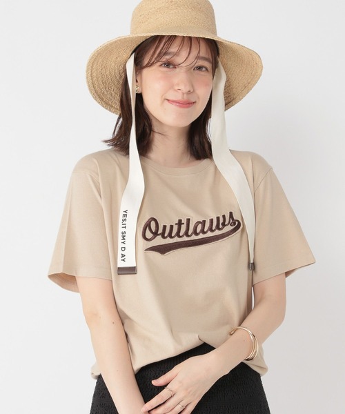 studio CLIP(スタディオクリップ)の「ワッペンロゴ刺繍Tシャツ(Tシャツ/カットソー・レディース・カーキ/ベージュ/ネイビー・FREE)」の2枚目の写真