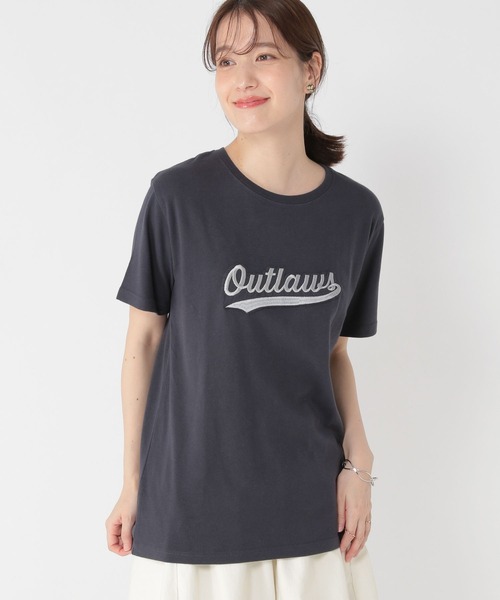 studio CLIP(スタディオクリップ)の「ワッペンロゴ刺繍Tシャツ(Tシャツ/カットソー・レディース・カーキ/ベージュ/ネイビー・FREE)」の3枚目の写真