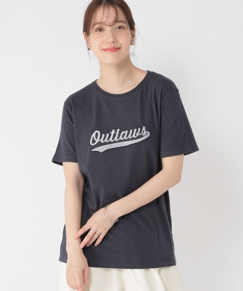 studio CLIP(スタディオクリップ)の「ワッペンロゴ刺繍Tシャツ(Tシャツ/カットソー・レディース・カーキ/ベージュ/ネイビー・FREE)」の18枚目の写真