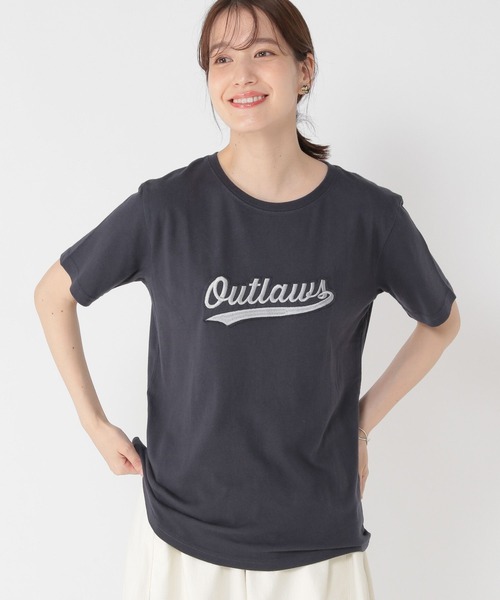 studio CLIP(スタディオクリップ)の「ワッペンロゴ刺繍Tシャツ(Tシャツ/カットソー・レディース・カーキ/ベージュ/ネイビー・FREE)」の17枚目の写真