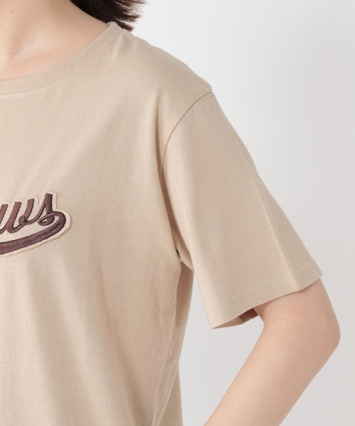studio CLIP(スタディオクリップ)の「ワッペンロゴ刺繍Tシャツ(Tシャツ/カットソー・レディース・カーキ/ベージュ/ネイビー・FREE)」の9枚目の写真