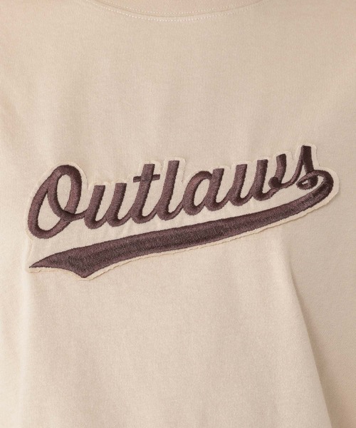 studio CLIP(スタディオクリップ)の「ワッペンロゴ刺繍Tシャツ(Tシャツ/カットソー・レディース・カーキ/ベージュ/ネイビー・FREE)」の6枚目の写真