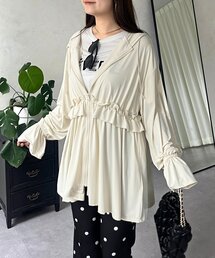 prose verse | 【UVカット】ウエストフリルキャンディスリーブラッシュガードパーカー(ラッシュガード)